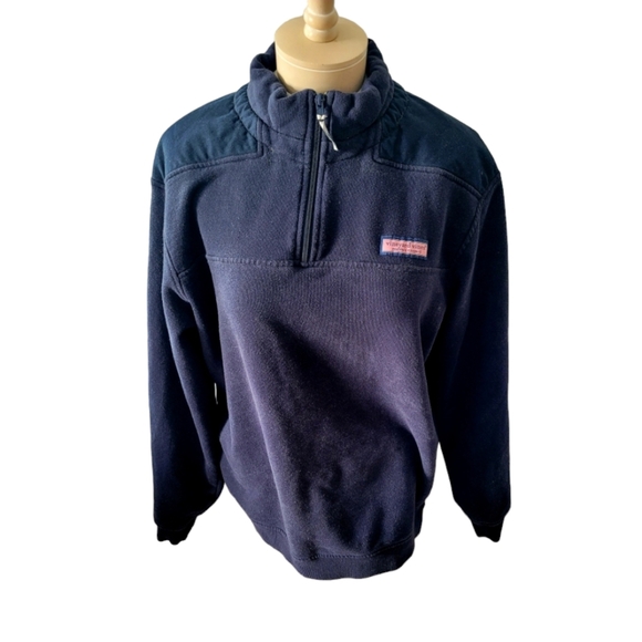 Vineyard Vines Tops - Vineyard Vines Navy Blue 1/4 Zip Pullover Sweatshirt Women's Size Medium Preppy